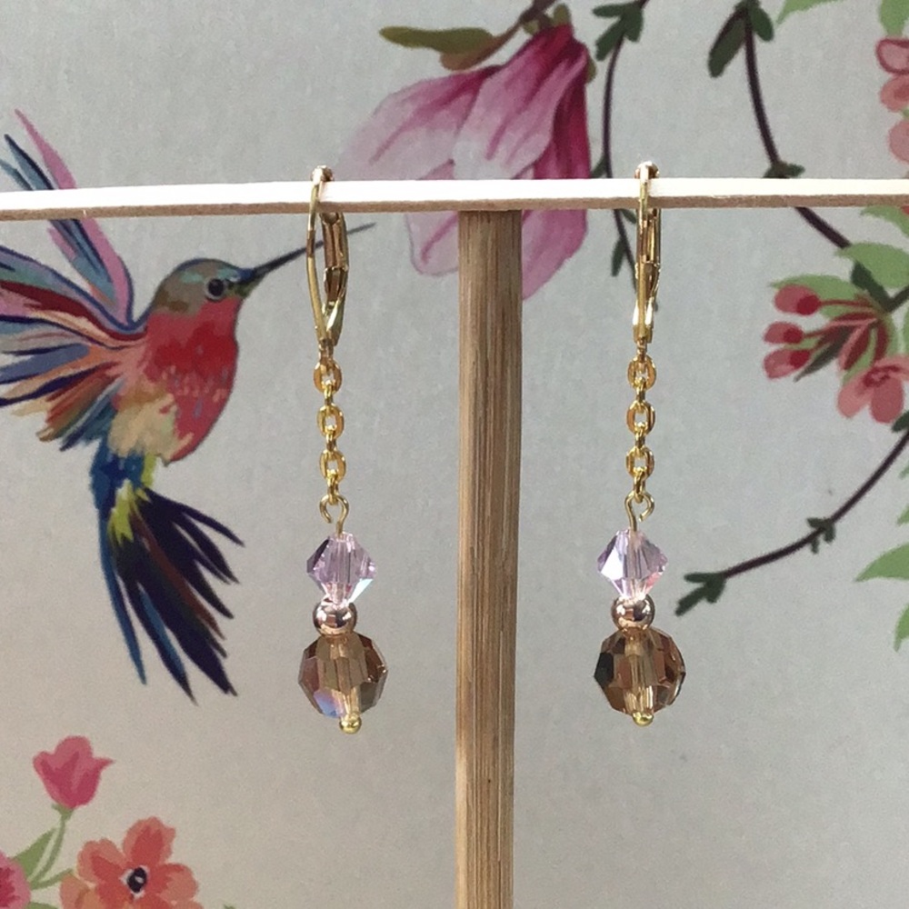 Gorgeous Handmade Crystal Drop Earrings